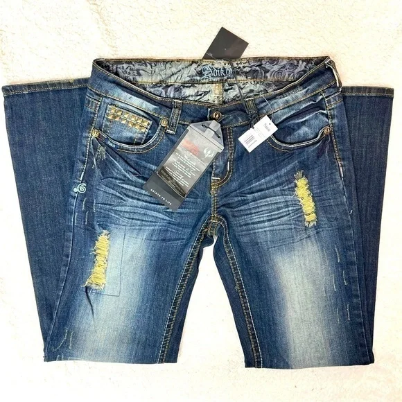 Adiktd Women's Denim Bootcut Lowrise Women's Jeans Size: 10/31 - Picture 4 of 11